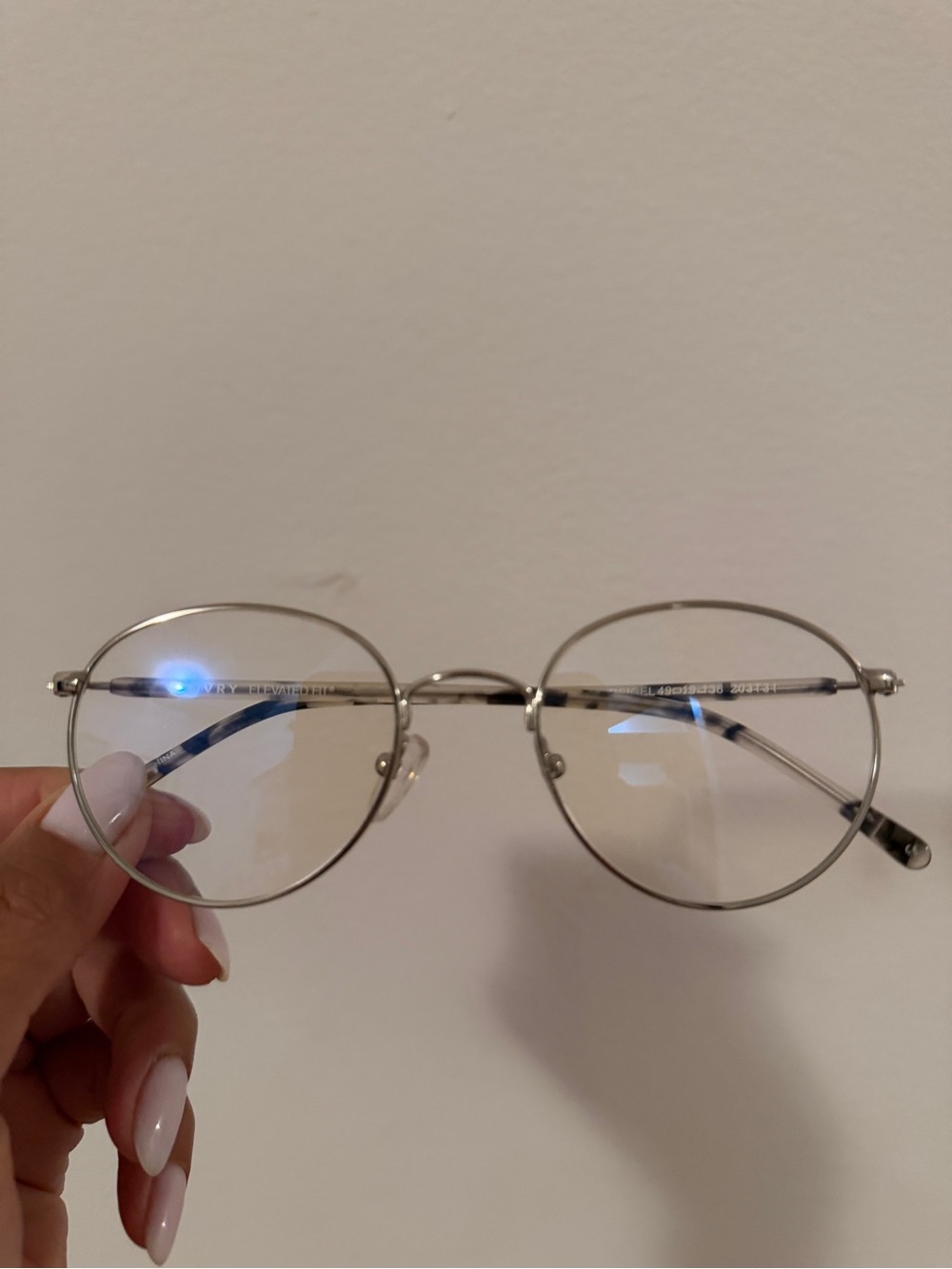Covry Metal Frame Glasses with Tortoiseshell Temples - Neutral Tones